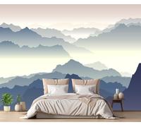 Self Adhesive Wallpaper Abstract Mountain Clouds and Mists Mural Peel and Stick Wallpaper for Living Room Bedroom -ZIZ1300-330cmx245cm