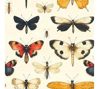 Self Adhesive Wallpaper Butterfly Colorful Peel and Stick Wallpaper Insects Art Pattern Vinyl Film 17.3"x197" Contact Paper Sticky Back Plastic for Bedroom Living Room Bathroom