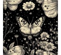 Self Adhesive Wallpaper Butterfly Flowers Peel and Stick Wallpaper Painted Textured Pattern Vinyl Film 17.3"x393" Contact Paper Sticky Back Plastic for Bedroom Living Room Bathroom