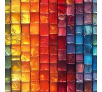Self Adhesive Wallpaper Colorful Fragmented Art Vinyl Wrap Contact Paper Waterproof & Stain-Resistant with Wet Wipe Cleaning for Cabinet Countertops Pantries Bathroom Walls Wallpaper 40 cm x 3 m