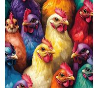Self Adhesive Wallpaper Colorful Rooster Feathers Vinyl Wrap Contact Paper Waterproof & Stain-Resistant with Wet Wipe Cleaning for Cabinet Countertops Pantries Bathroom Walls Wallpaper 40 cm x 3 m