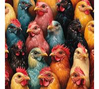 Self Adhesive Wallpaper Colorful Rooster Feathers Vinyl Wrap Contact Paper Waterproof & Stain-Resistant with Wet Wipe Cleaning for Cabinet Countertops Pantries Bathroom Walls Wallpaper 40 cm x 3 m