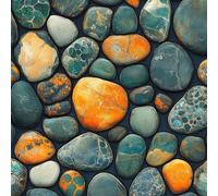 Self Adhesive Wallpaper Colorful Stone Pebbles Vinyl Wrap Contact Paper Waterproof & Stain-Resistant with Wet Wipe Cleaning for Cabinet Countertops Pantries Bathroom Walls Wallpaper 40 cm x 3 m