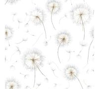 Self Adhesive Wallpaper Dandelion Plant Peel and Stick Wallpaper Painted Natural Pattern Vinyl Film 17.3"x393" Contact Paper Sticky Back Plastic for Bedroom Living Room Bathroom