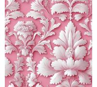Self Adhesive Wallpaper European Style Pattern Peel and Stick Wallpaper Flowers Plants Abstract Pattern Vinyl Film 17.3"x236" Contact Paper Sticky Back Plastic for Bedroom Living Room Bathroom
