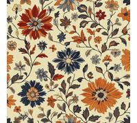 Self Adhesive Wallpaper Flowers Red Yellow Leaves Vinyl Wrap Contact Paper Waterproof & Stain-Resistant with Wet Wipe Cleaning for Cabinet Countertops Pantries Bathroom Walls Wallpaper 40 cm x 3 m