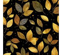 Self Adhesive Wallpaper Gold Floral Removable No Residue Wall Mural | Renter Friendly Peel & Stick Wall paper 44x200cm Botanical Vintage Non-Woven Contact Paper for Temporary Home Office J960
