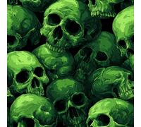 Self Adhesive Wallpaper Gothic Skull Removable No Residue Wall Mural