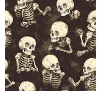 Self Adhesive Wallpaper Human Body Skeleton Peel and Stick Wallpaper Skull Hand Drawn Pattern Vinyl Film 17.3"x197" Contact Paper Sticky Back Plastic for Bedroom Living Room Bathroom