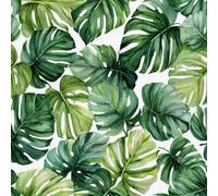 Self Adhesive Wallpaper Monstera Deliciosa Contact Paper 44x300 cm Peel and Stick Wallpaper Tropical Plant Stick on Wallpaper Removable Non-Woven Canvas for Living Room Bedroom Wall Cabinets A-1