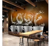 Self Adhesive Wallpaper Mural Coffee Photo Wallpaper Western Restaurant 3D Effect Poster Mural for Living Room Bedroom Wall Home Decoration 150x105 cm B-2753