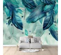 Self Adhesive Wallpaper Mural Feather Photo Wallpaper Bohemian Style 3D Effect Poster Mural for Living Room Bedroom Wall Home Decoration 250x175 cm B-2601