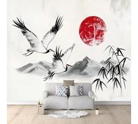 Self Adhesive Wallpaper Mural Japanese Style Photo Wallpaper Mountain 3D Effect Poster Mural for Living Room Bedroom Wall Home Decoration 150x105 cm B-0660