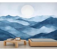 Self Adhesive Wallpaper Mural Mountain Photo Wallpaper Modern Abstract 3D Effect Poster Mural for Living Room Bedroom Wall Home Decoration 350x250 cm B-2835