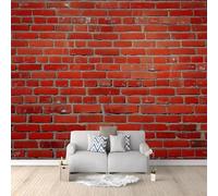 Self Adhesive Wallpaper Mural Red Brick Pattern Photo Wallpaper Country Style 3D Effect Poster Mural for Living Room Bedroom Wall Home Decoration 250x175 cm B-5143
