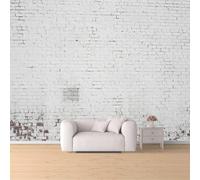 Self Adhesive Wallpaper Mural White Brick Pattern Photo Wallpaper Modern 3D Effect Poster Mural for Living Room Bedroom Wall Home Decoration 300x210 cm B-4213