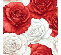 Self Adhesive Wallpaper Rose Flower Plant Peel and Stick Wallpaper Painted Vintage Pattern Vinyl Film 17.3"x118" Contact Paper Sticky Back Plastic for Bedroom Living Room Bathroom
