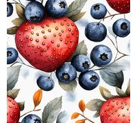 Self Adhesive Wallpaper Strawberry Blueberry Fruit Vinyl Wrap Contact Paper Waterproof & Stain-Resistant with Wet Wipe Cleaning for Cabinet Countertops Pantries Bathroom Walls Wallpaper 30 cm x 2 m