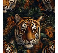 Self Adhesive Wallpaper Tiger Painted Peel and Stick Wallpaper Tree Branches Forest Pattern Vinyl Film 17.3"x393" Contact Paper Sticky Back Plastic for Bedroom Living Room Bathroom