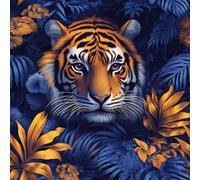 Self Adhesive Wallpaper Tiger Painted Peel and Stick Wallpaper Tree Branches Forest Pattern Vinyl Film 17.3"x118" Contact Paper Sticky Back Plastic for Bedroom Living Room Bathroom