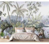 Self Adhesive Wallpaper Tropical Jungle Retro Mural Peel and Stick Wallpaper for Living Room Bedroom -ZIZ0179-400cmx280cm