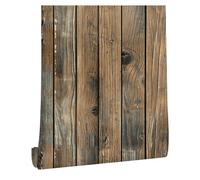 Self Adhesive Wallpaper Wood Effect, 44.5 x 1000 cm Colorful Wood Grain Stripe Panel Effect Wallpaper Wooden Slat Wall paper Self Adhesive Furniture Wrap for Living Room,Bathroom,Drawer,Cabinets