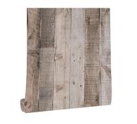 Self Adhesive Wallpaper Wood Effect, 44.5 x 1000 cm Colorful Wood Grain Stripe Panel Effect Wallpaper Wooden Slat Wall paper Self Adhesive Furniture Wrap for Living Room,Bathroom,Drawer,Cabinets