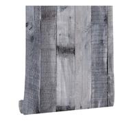 Self Adhesive Wallpaper Wood Effect, 44.5 x 500 cm Colorful Wood Grain Stripe Panel Effect Wallpaper Wooden Slat Wall paper Self Adhesive Furniture Wrap for Living Room,Bathroom,Drawer,Cabinets