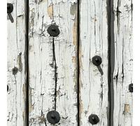 Self Adhesive Wallpaper Wood White Peel and Stick Wallpaper Antique Wood Board Pattern Vinyl Film 17.3"x118" Contact Paper Sticky Back Plastic for Bedroom Living Room Bathroom