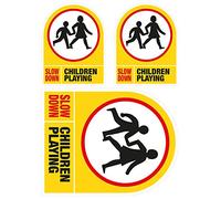 Self Adhesive Warning Labels: Slow Down - Children Playing
