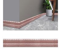 Self-Adhesive Waterproof 3D Pattern Wallpaper Border Decorative Wall Sticker Removable Without Residue for Living Room Bedroom Kitchen Hallway Robust PVC Film with Relief Embossing (F, One Size)