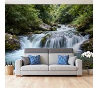 Self-Adhesive Waterproof Removable Wall Paper Rivers Waterfalls Natural Landscape Wall Mural Peel and Stick Wallpaper for Bedroom Contact Paper 260Cm(H) X420Cm(W)