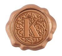Self Adhesive Wax Seal Stickers, 25 pcs Antique Gold Self-Adhesive Wax Seal Stickers Letter A Initial Floral 25mm Diameter(Aech03-08966)