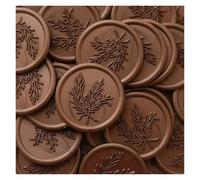Self Adhesive Wax Seal Stickers, Rosemary Leaf Self-Adhesive Wax Seal Stickers Multicolor Multiple Sizes(Black,60 Pieces)