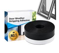 Self-Adhesive Weather Stripping - 16.4ft Exterior Door Seal | Flexible Cutting Door Seal , Weather Stripping For Bottom Of Door. Insulates, , Blocks Cold Air