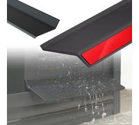 Self Adhesive Weather Stripping - Black Rubber Rain Guards & Drip Ed Flashing for Windows, Sliding Doors & Vehicles, 4.5cm x 5m (3.5M Length) - Weatherproof Sealant