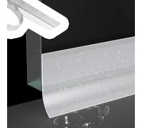 Self-Adhesive Weather Stripping/Drip Edge, Cuttable Door/Exterior Walls/Sill Water Barrier Strip, 170° Prevents Backflow Rain Drip Guard(White,W4.5cm (1 3/4"))