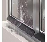 Self-Adhesive Weather Stripping for Doors & Windows - 100cm Waterproof Shower Threshold Dam Rain Drip Edge Deflector Prevents Water Intrusion Durable & Easy to Install