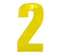 Self Adhesive Wheelie Bin Numbers 17cm - 2 - Yellow