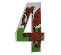 Self Adhesive Wheelie Bin Numbers 17cm - 4 - Welsh Dragon Design