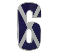 Self Adhesive Wheelie Bin Numbers 17cm - 6 - Saltire Design
