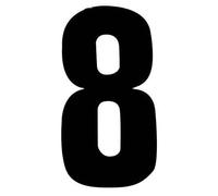 Self Adhesive Wheelie Bin Numbers 17cm - 8 - Black