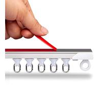 Self-Adhesive White Aluminum Ceiling Track 400cm/13.1FT - Adjuble Lengths 70/100/120/150/180cm for Office, Living Room, Bedroom - Easy Inllat, Modern Design