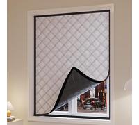 Self-Adhesive Window Insulation Kit - Winter Coldproof Cover Windproof & Noise-Reducing Blackout Curtain Reusable Cotton Cold Air Blocker for Home Energy Efficiency
