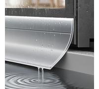 Self-Adhesive Window Rain Shield, Cuttable Rubber Seal Strip, Window Rain Guard for Office, Bedroom & Bathroom, Transparent Rain Drip Guard(45mm/1.8in)