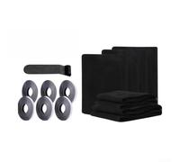 Self-Adhesive Window Screen Netting 6 Pack 130x150cm Black(Black L mesh)