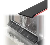 Self-Adhesive Window Seal Strip Black Rubber Weatherstrip for Rain Protection Easy Installation Weatherproofing for Window Frames & Sills (5m/16.4ft 5.5cm)