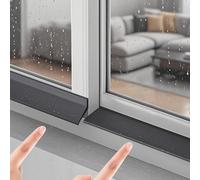 Self-Adhesive Window Sealing Strip Window Rubber Rain Seal Effective Drainage, Indoor/Outdoor Rain Guard Strip, Cuttable Anti-Rain Window Barrier, Sliding Window Use(2m,External windows 4.5cm)