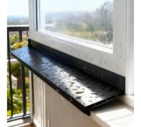 Self Adhesive Window Weather Bar, Black Rubber Rain Deflector, 135 Degree Bevel Design, Exterior Drip Guard for Outer Edges, Acrylic Backing to Help Prevent Water Ingress(B 46MM*1.1M)