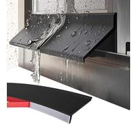 Self Adhesive Window Weather Bar, Reinforced Rubber Deflector for Blocking Water, Wind & Noise, Universal Fit for Doors, Windows, Cars, Trucks & RVs